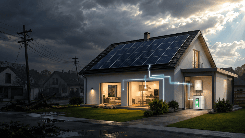 Áramszünetben is működhet a napelemes rendszer – ha energiatárolóval és szigetüzemi leválasztással épül